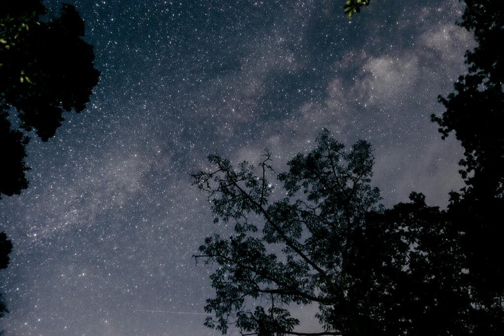 Quiet night in Hartola with clear starry sky