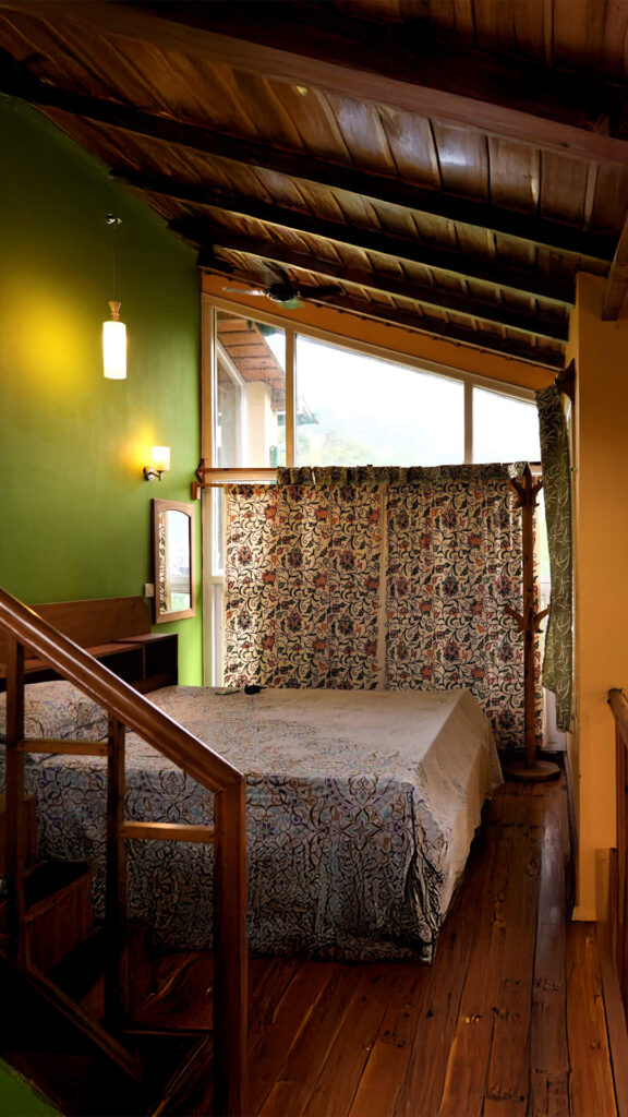 Chalet Devshakti surrounded by forests in the Kumaon Hills of Uttarakhand