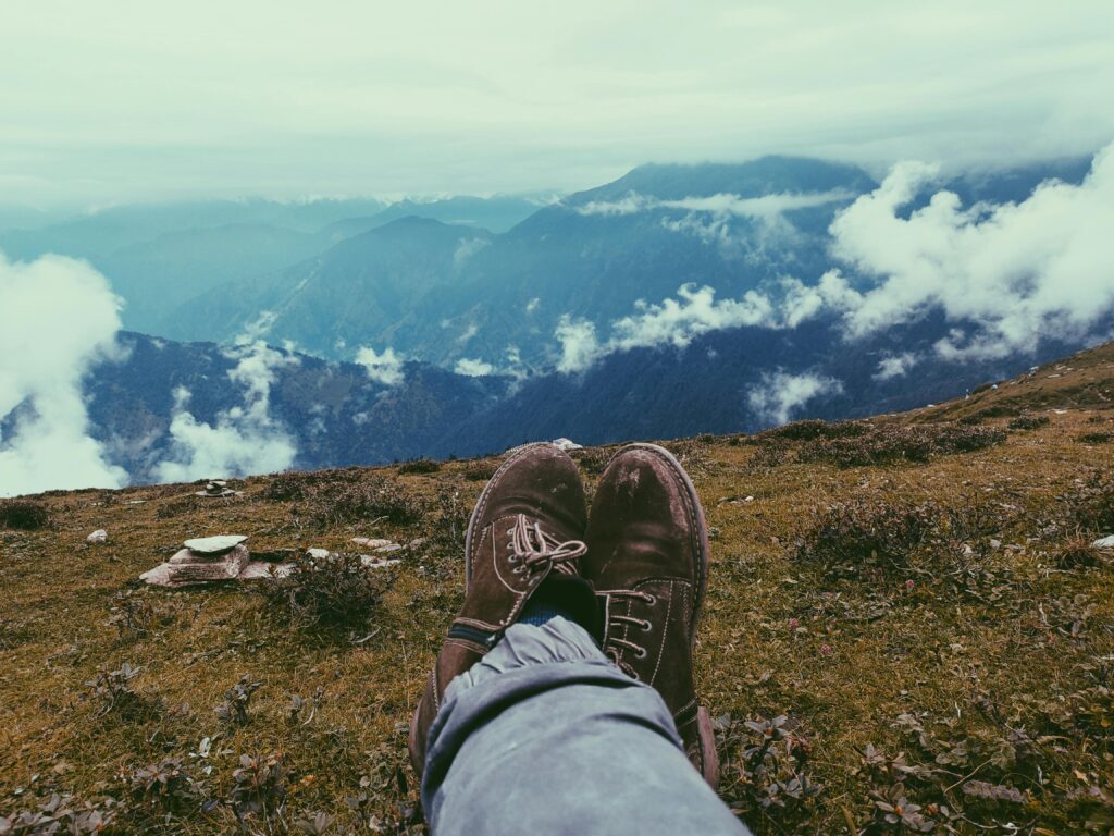 Quiet moment overlooking the Himalayas